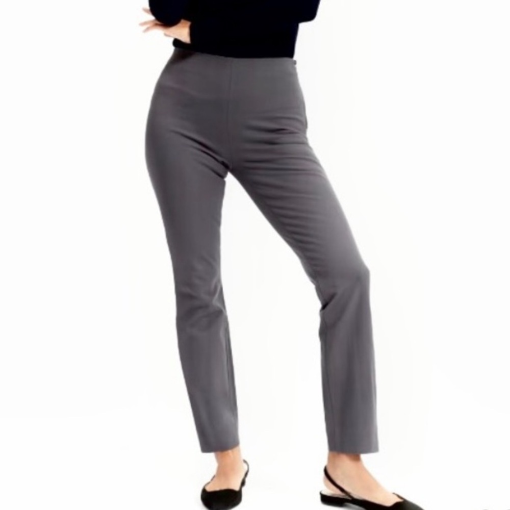 Everlane Gray Side Zip‎ Stretch Straight Leg Work Pant Trouser Size 2